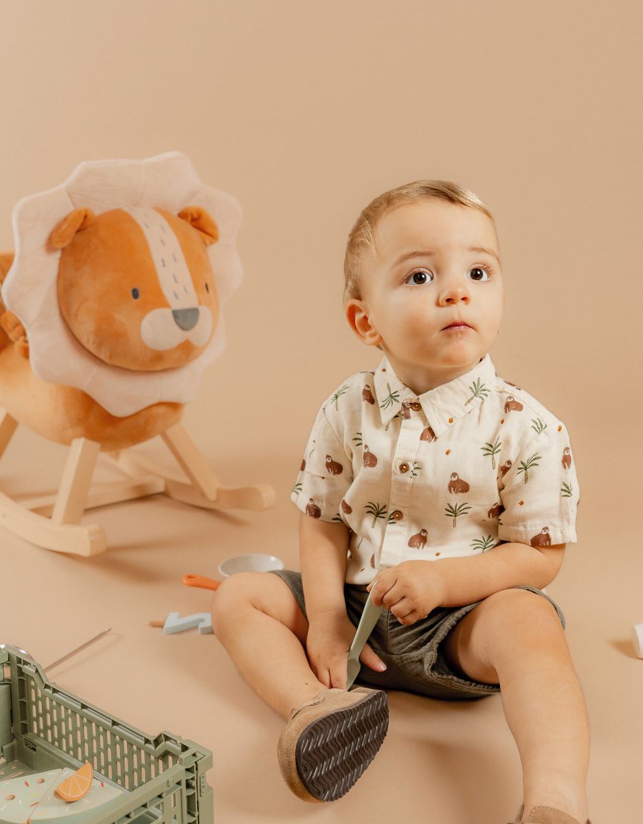 Set Shirt with Shorts, Cotton