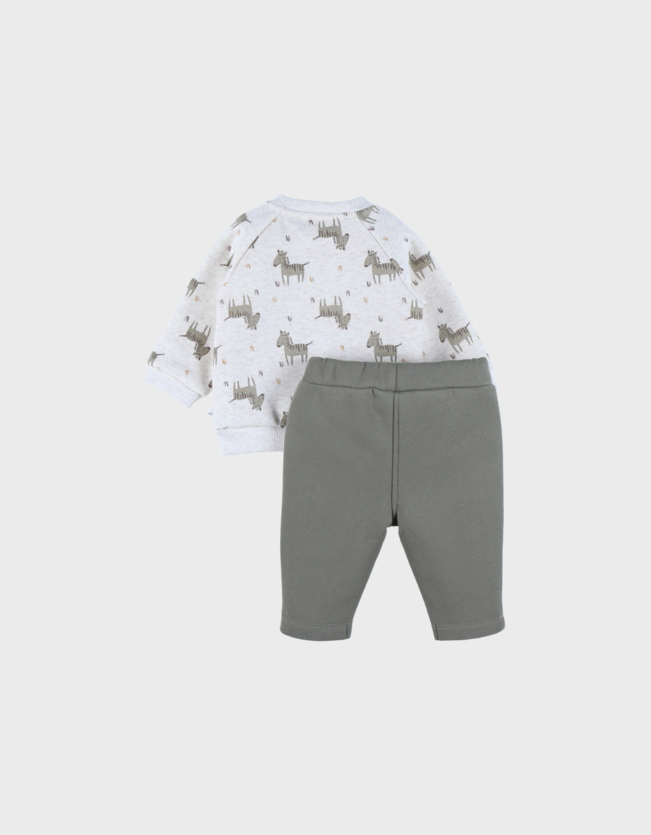 Sweater en jogging set met zebraprint in Sweatoloudoux®
