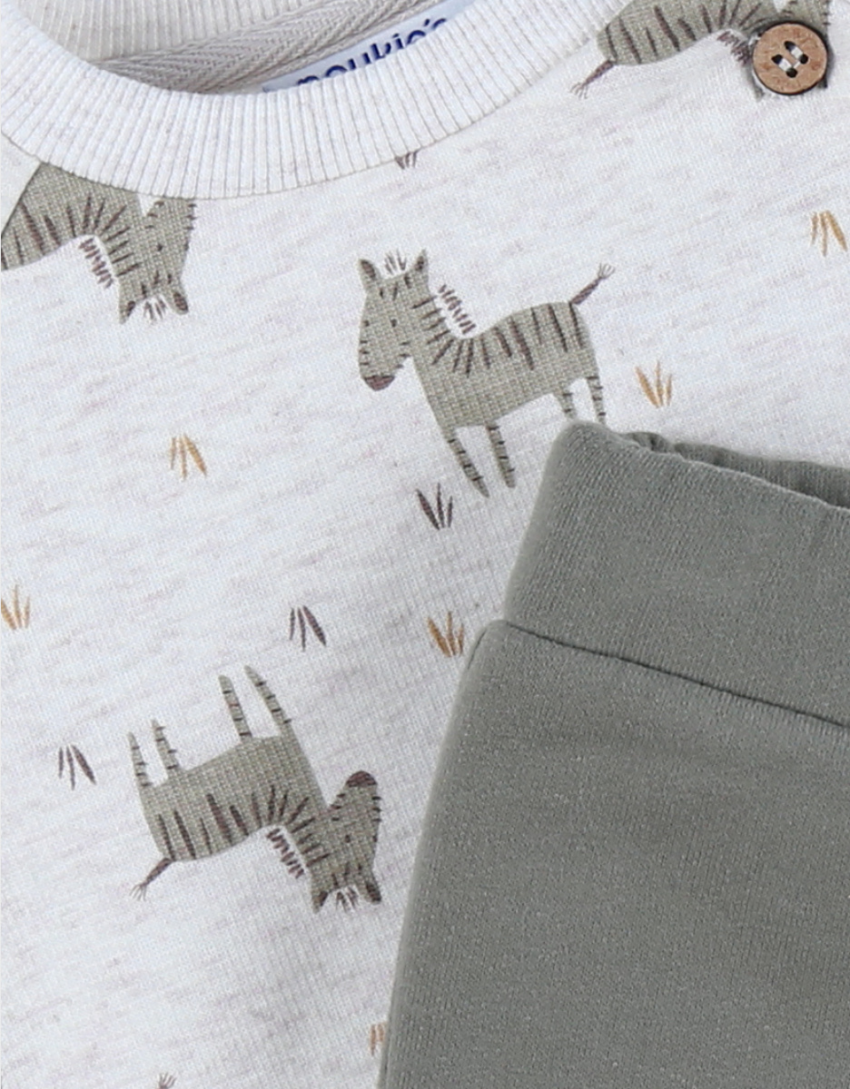 Sweater en jogging set met zebraprint in Sweatoloudoux®

