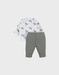 Sweatshirt and joggers set with zebra print in Sweatoloudoux®
