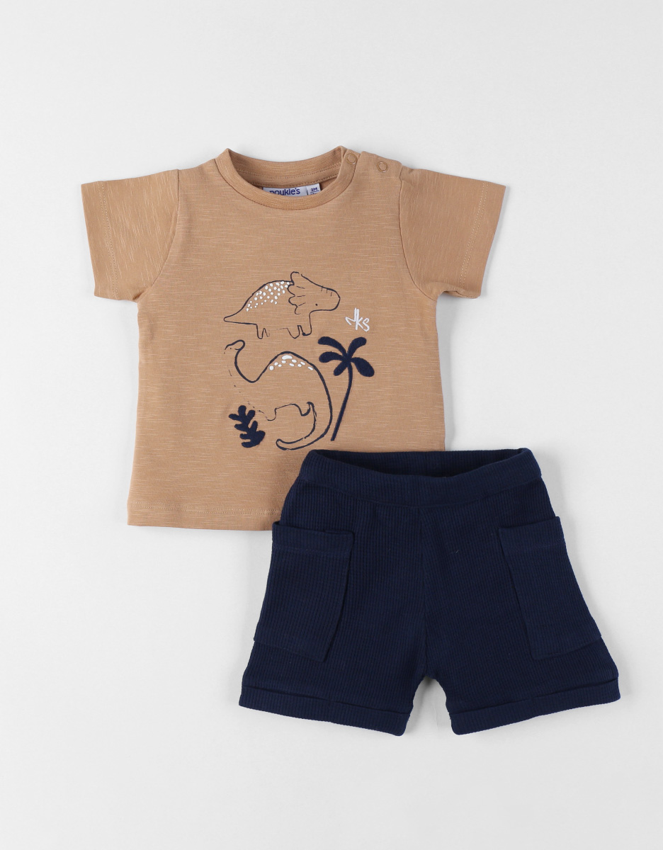 Set T-shirt with Shorts, Cotton