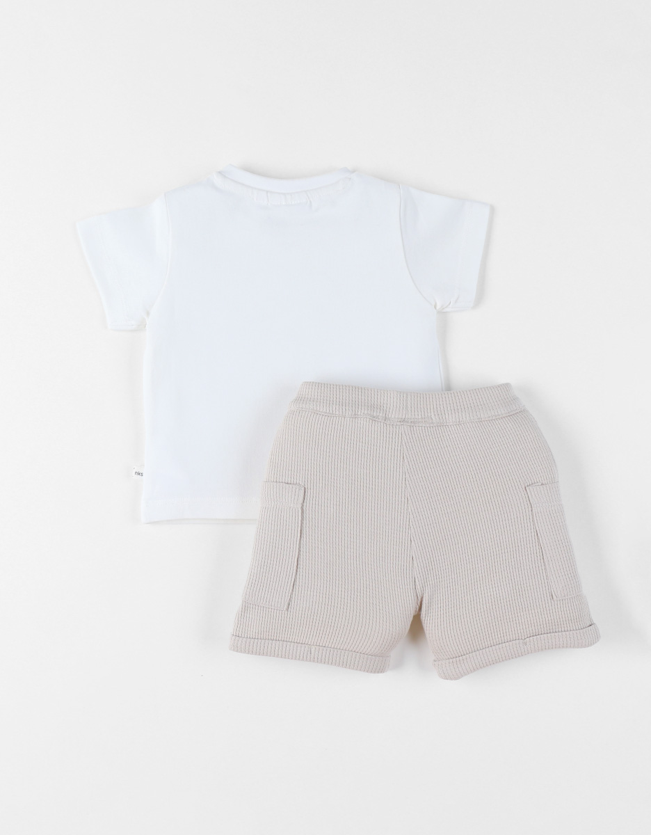 Set T-shirt avec short, Coton