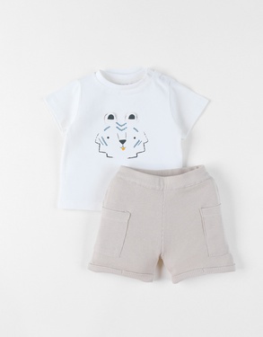 Set T-shirt avec short, Coton