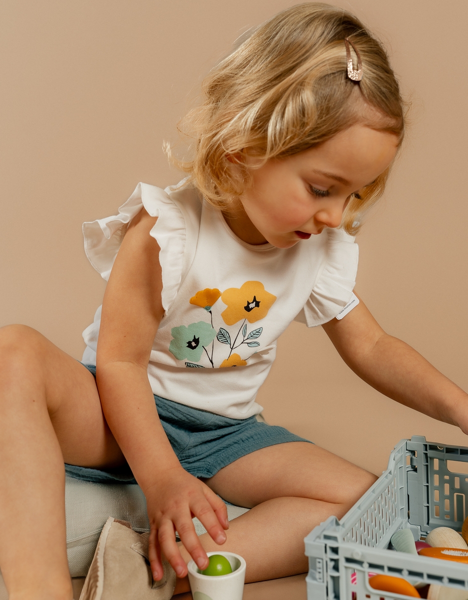 T-shirt met short, Katoen