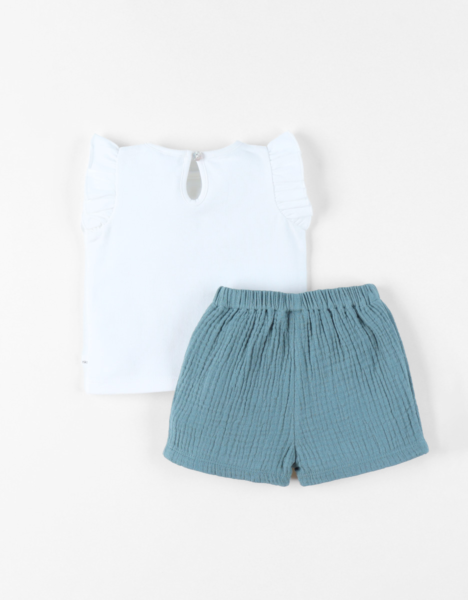 Set t-shirt with shorts, Cotton