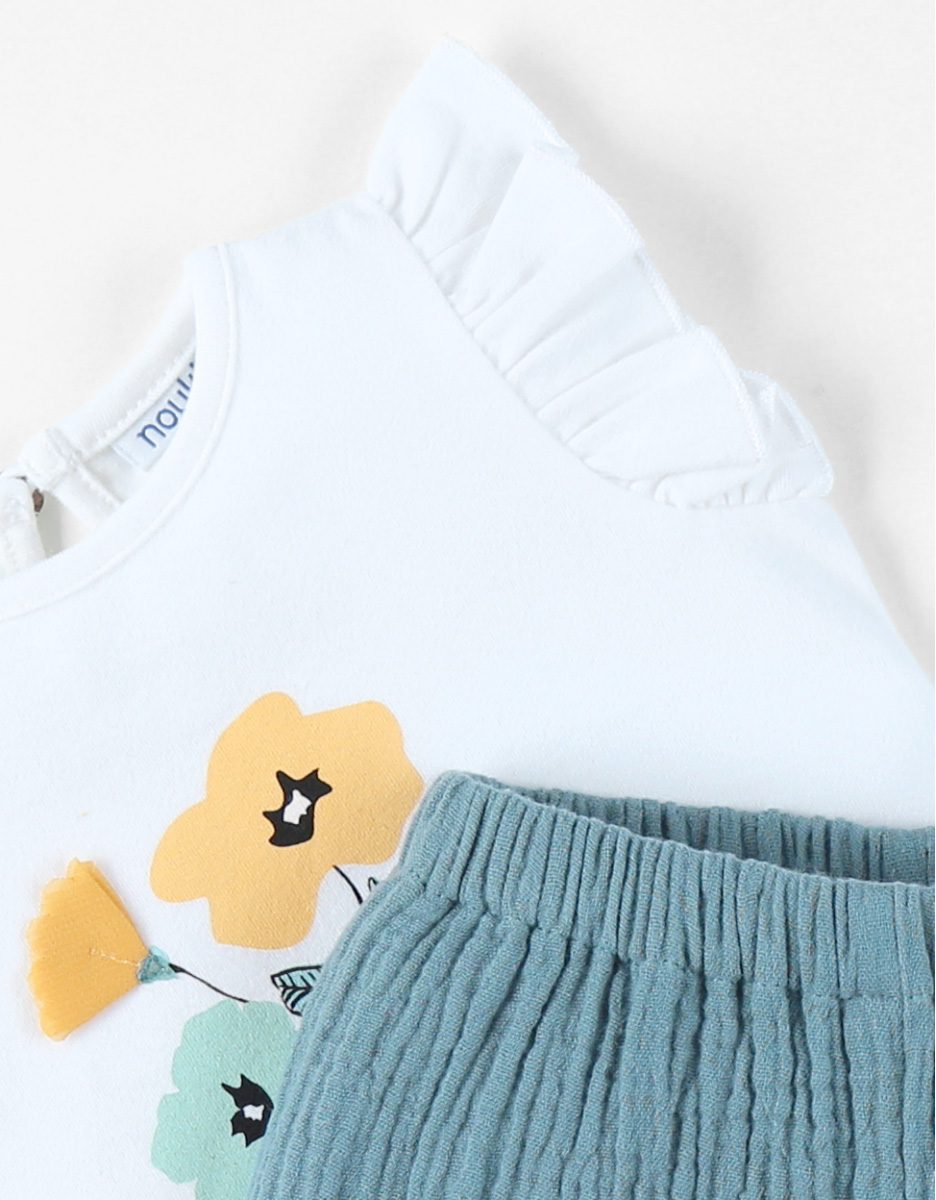 Set t-shirt with shorts, Cotton
