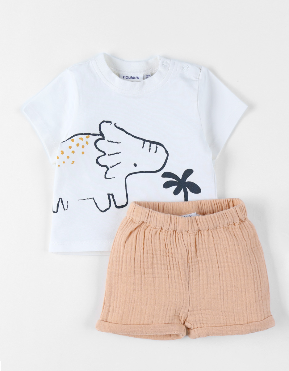 Set T-shirt with Shorts, Cotton