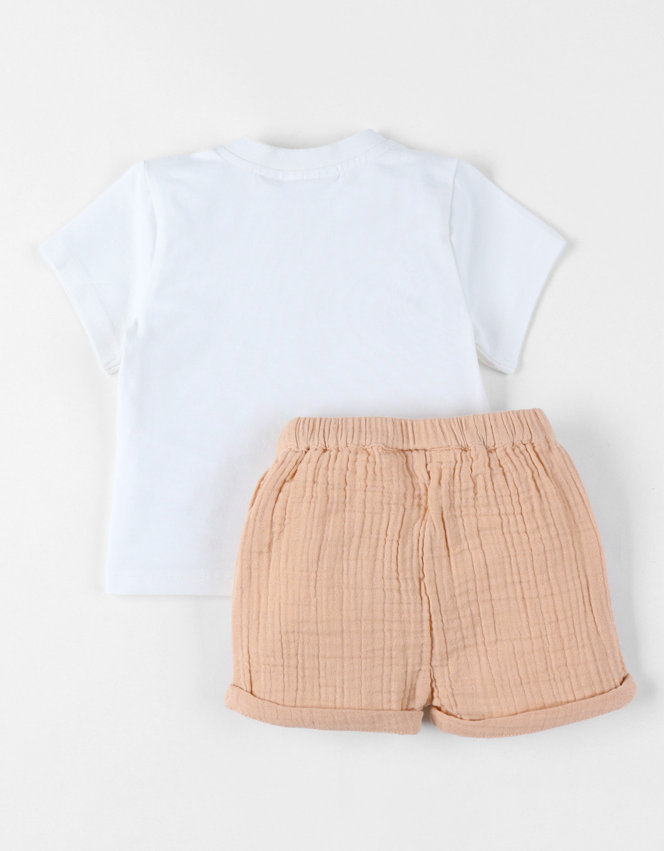 Set T-shirt with Shorts, Cotton