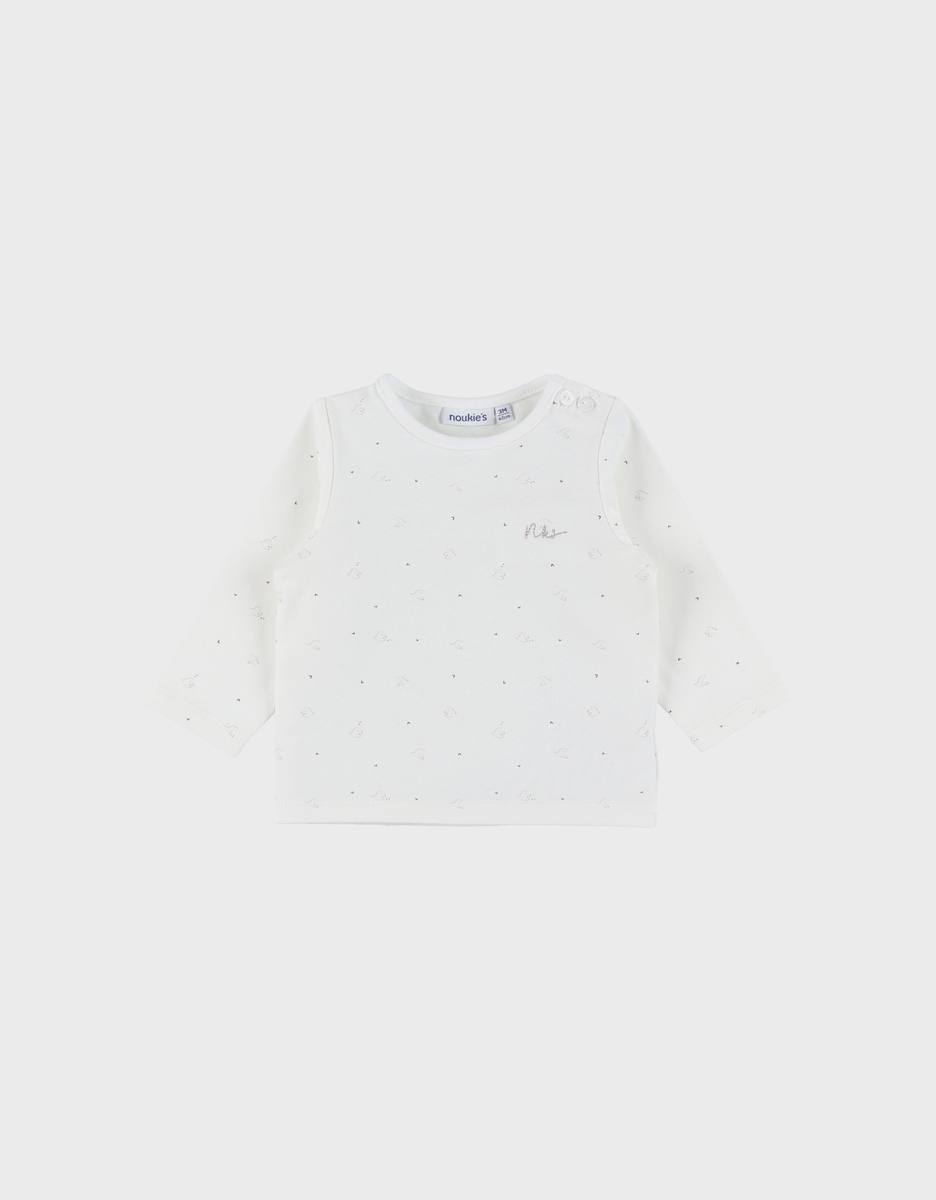 Ensemble gilet t-shirt et legging en jersey côtelé beige
