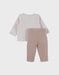 T-shirt en legging set in geribde jersey