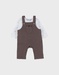 Salopette en t-shirt set in geribd fluweel
