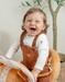 Salopette en t-shirt set in geribd fluweel
