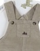 Dungarees and t-shirt set in corduroy velvet
