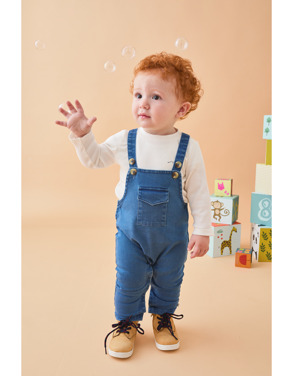 Set dungarees + t-shirt, denim