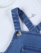 Tuinbroek + t-shirt set, denim