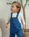 Overall en t-shirt set in geribd fluweel
