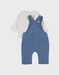 Overall en t-shirt set in geribd fluweel
