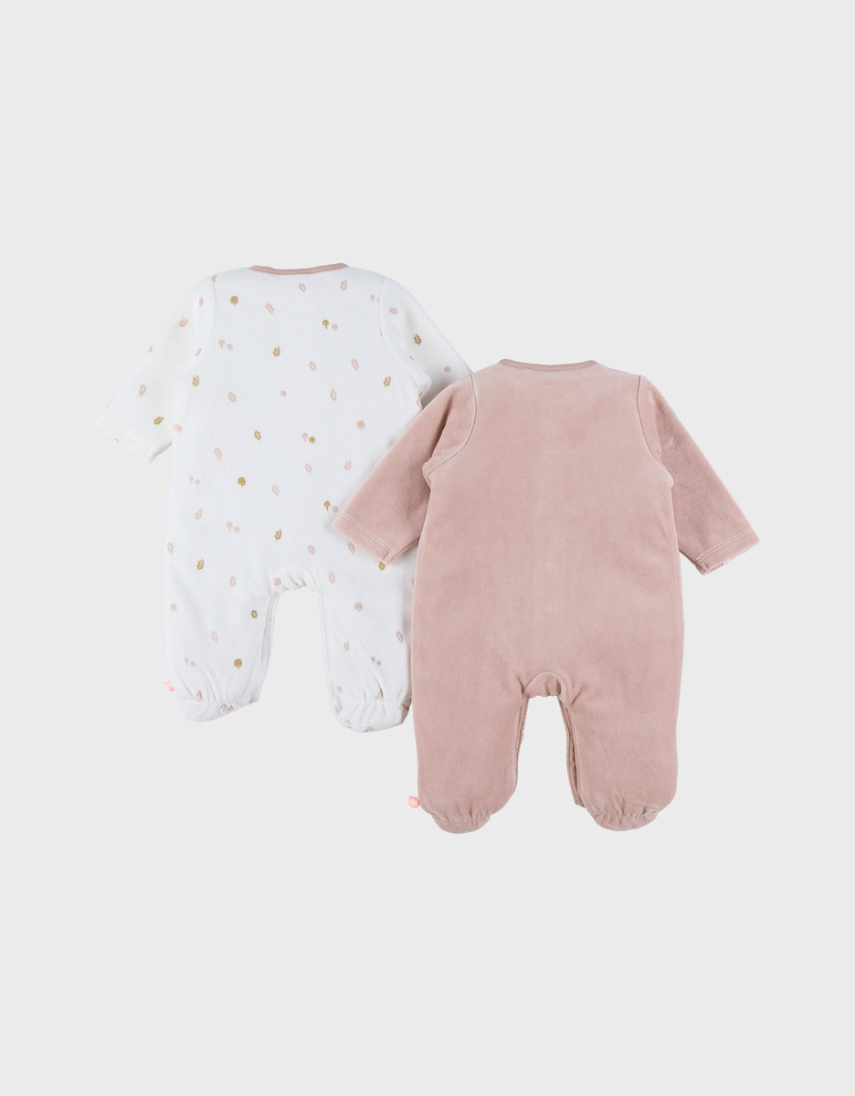 Set van 2 baby pyjama’s van velours
