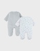 Set van 2 babypyjama's in fluweel
