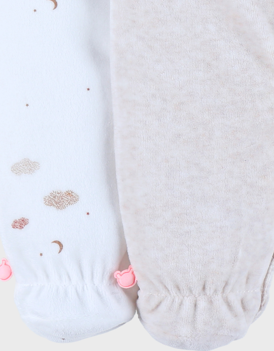 Set van 2 Baby Pyjamas in Fluweel