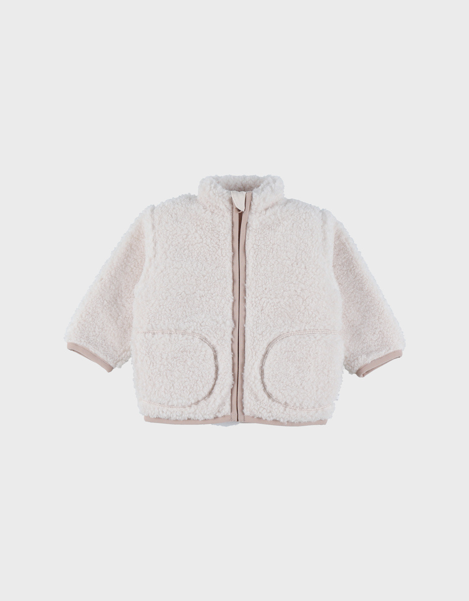 Ecru sherpa jasje
