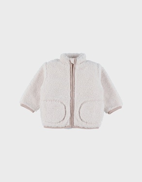 Ecru sherpa jasje
