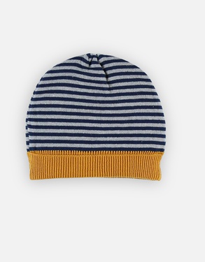 Knitted striped beanie