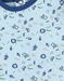 BIO katoenen romper pyjama met prints, lichtblauw 