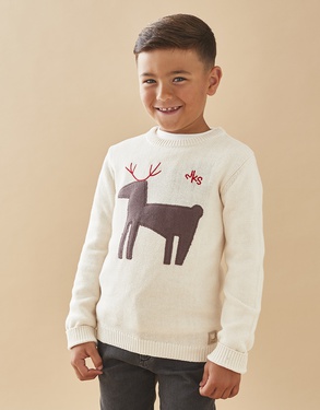 Knitted Christmas jumper, off-white