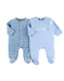 Set of 2 blue velvet Sleep Well pajamas