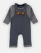 Set salopette + t-shirt manches longues, bleu