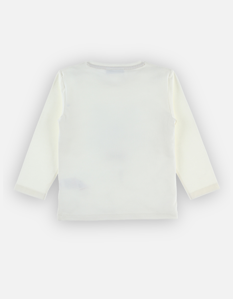 Organic cotton beaver t-shirt, off-white