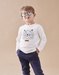 Organic cotton beaver t-shirt, off-white