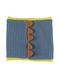 Blauwe tubesjaal uit tricot