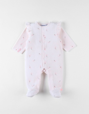 Corduroy fluwelen pyjama, bloemenprint