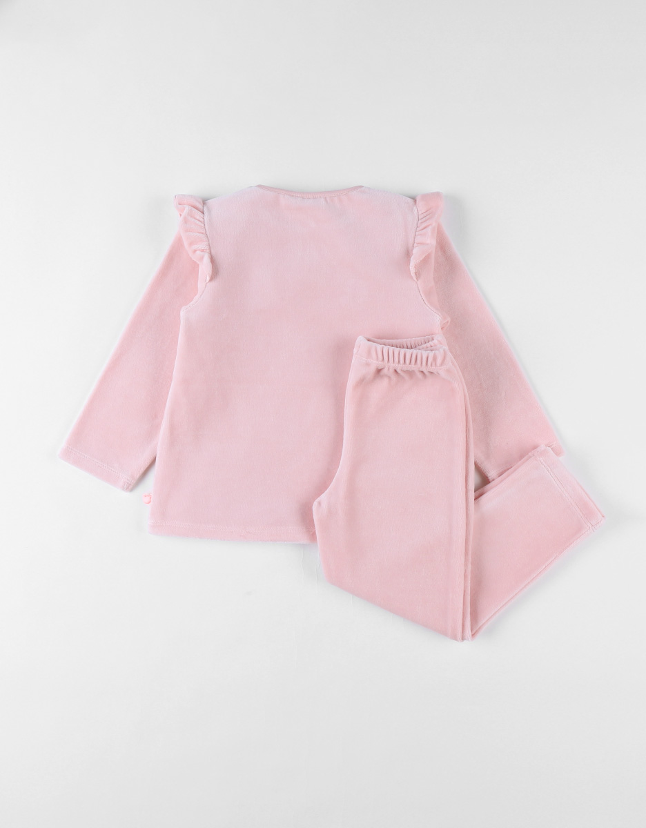 2-piece velvet pyjamas, light pink