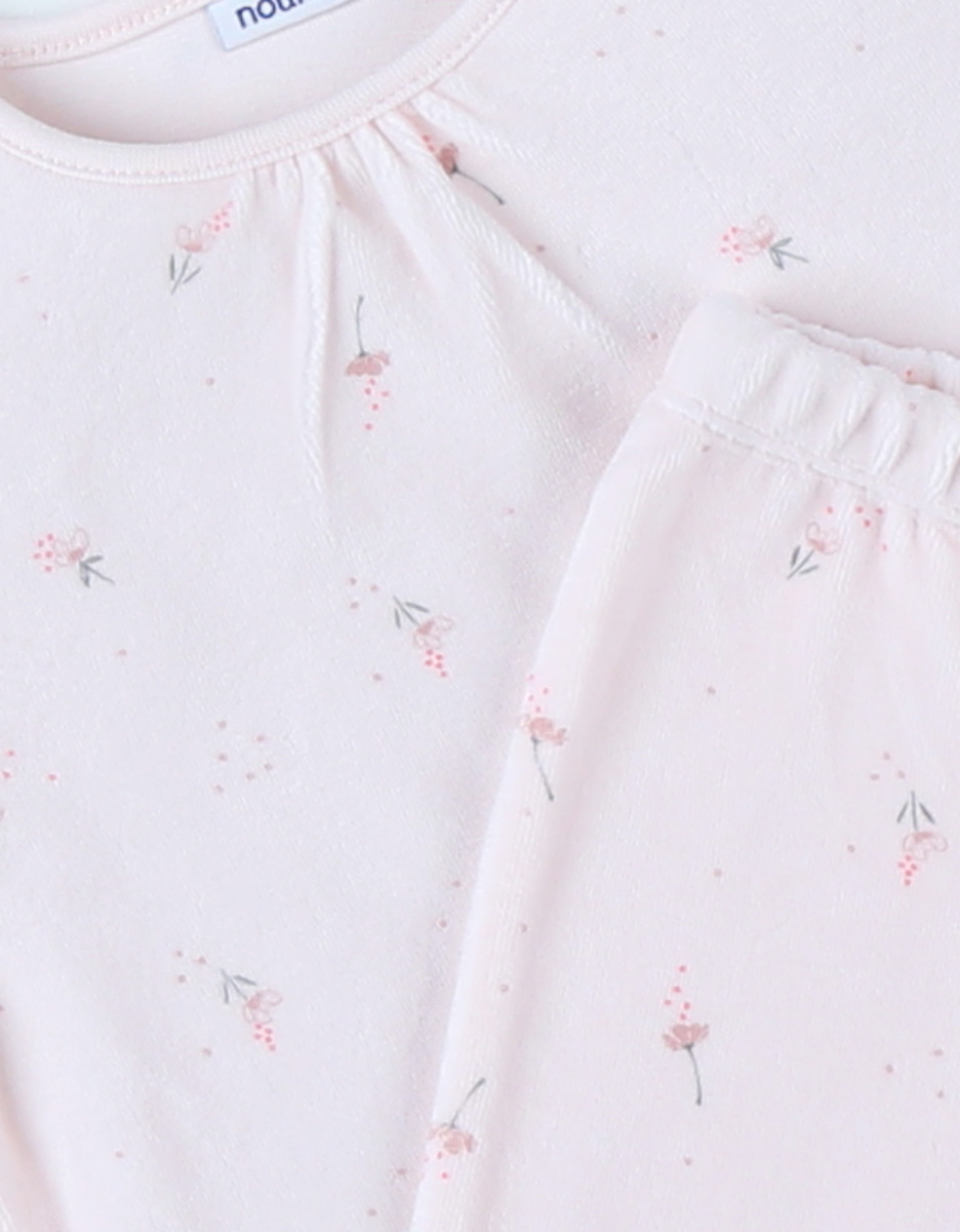 2-piece velvet pyjamas, light pink