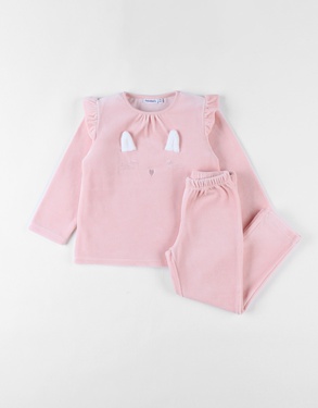 2-piece velvet pyjamas, light pink