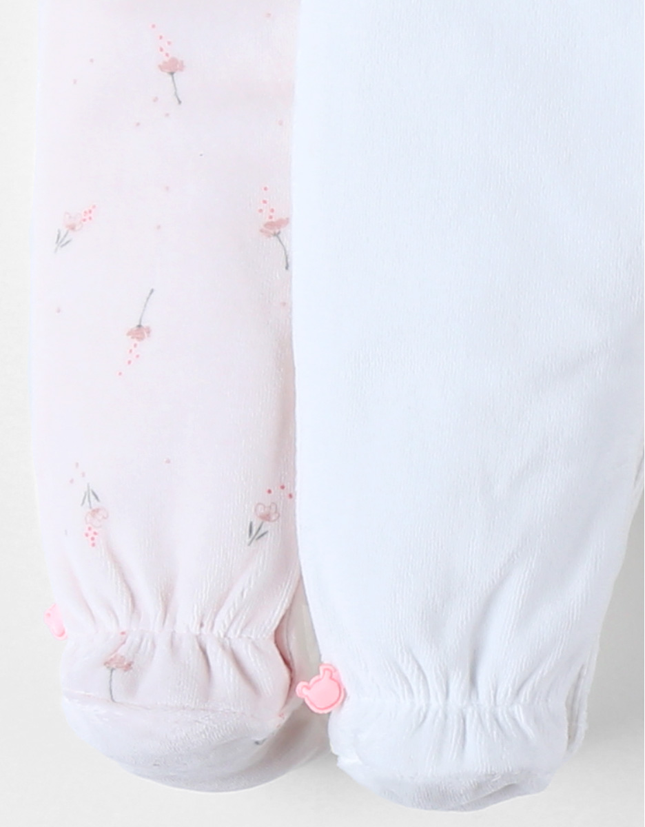 Set of 2 Baby Pyjamas, Velvet