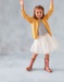 Yellow knitted cardigan with lurex thread