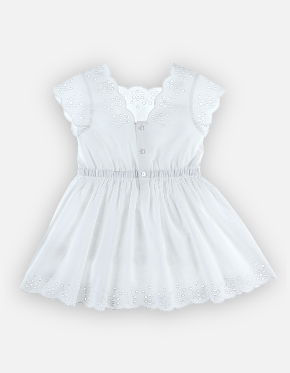Poplin dress, white