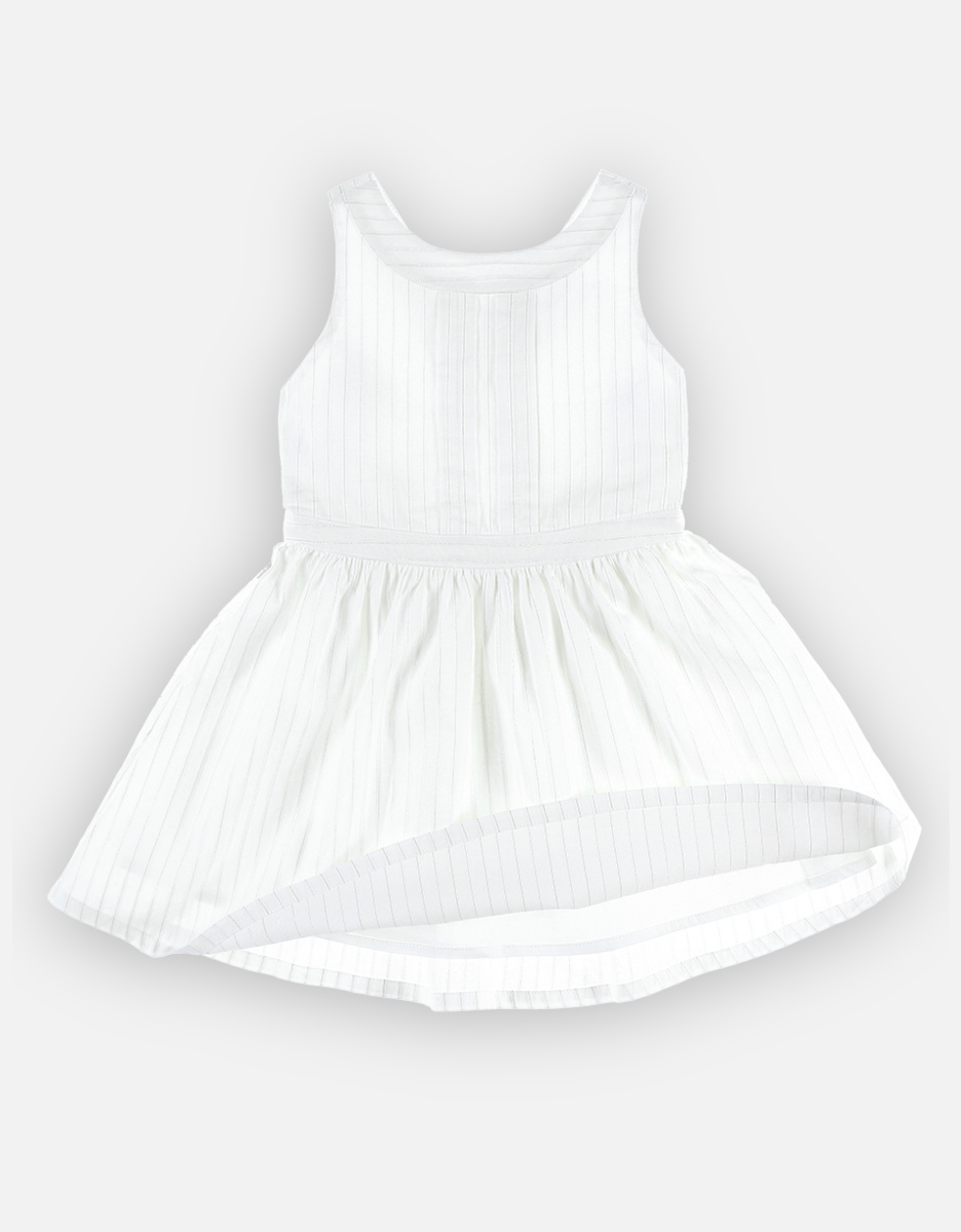 Dress with straps, off-white