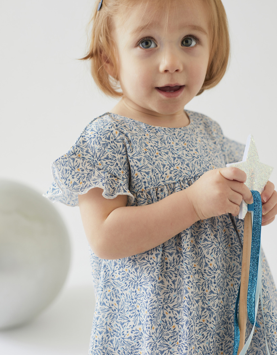 Setje met jurkje en bloomer met bloemetjes