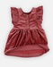 Jurk + t-shirt met lange mouwen set, donkerroos/wit