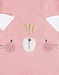 Set salopette + body en coton BIO, rose clair/blanc