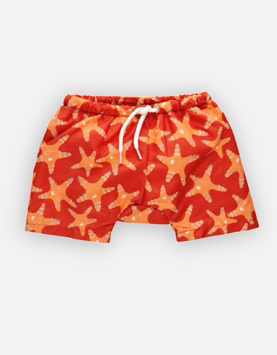 Starry Orange Swimshorts Double Protection