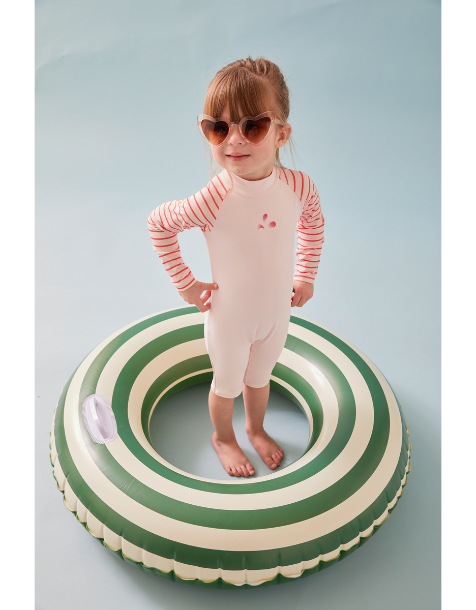 Combi Anti-UV rayée, bleu clair