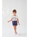 Short-sleeved t-shirt with heart print, off-white