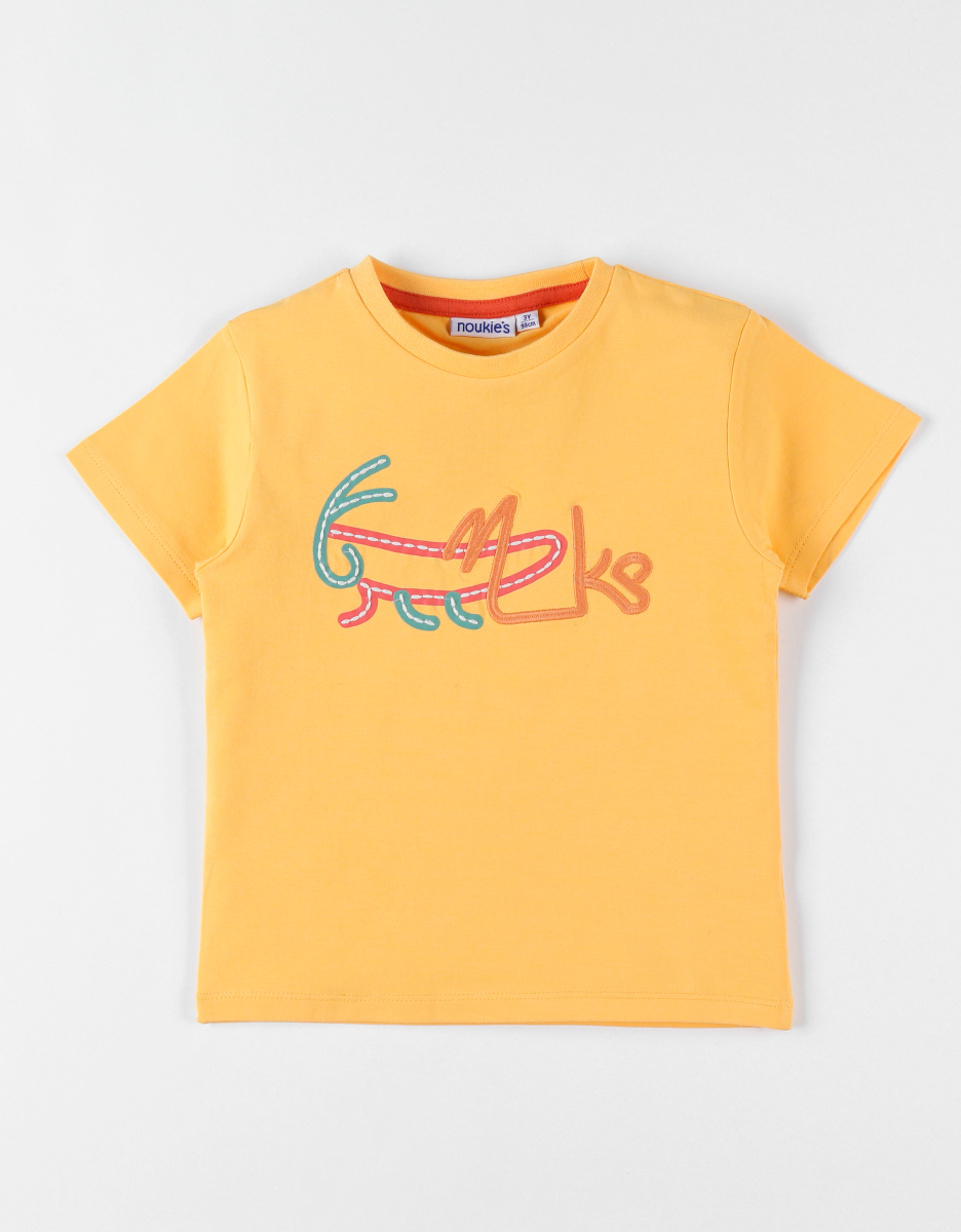 T-shirt met korte mouwen, geel