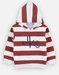Sweatoloudoux gestreepte hoodie, chiné beige/steenrood